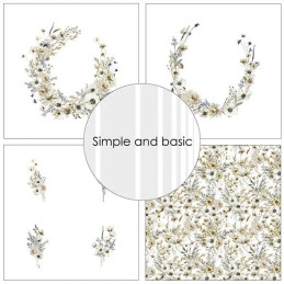 Simple And Basic - Papirpakke 30.5x30.5 - Winterflowers - SBP755