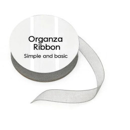Simple And Basic - Organza Ribbon - Grey