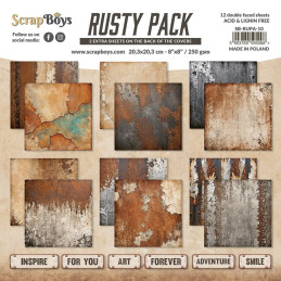 ScrapBoys - Papirblok 20x20 - Rusty Pack