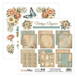 ScrapBoys - Papirblok 15x15 - Vintage Elegance