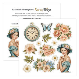ScrapBoys - Papirblok 15x15 - Vintage Elegance