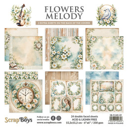 ScrapBoys - Papirblok 15x15 - Flowers Melody