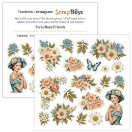 ScrapBoys - Papirblok 20x20 - Vintage Elegance
