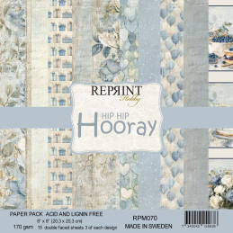 Reprint - Papirpakke 20x20 - Hip Hip Hooray - RPM070