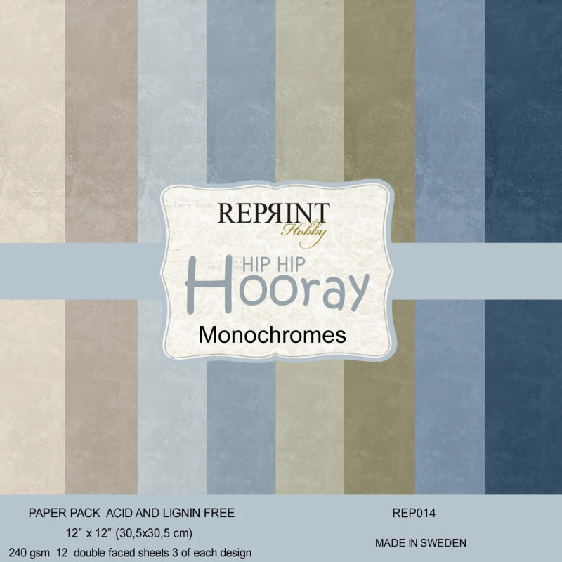 Reprint - Papirpakke 30x30 - Hip Hip Hooray Monochromes - REP014