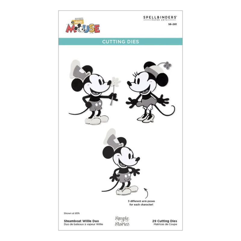 Spellbinders - Classic Mouse Collection - Steamboat Willie Duo - S6-261