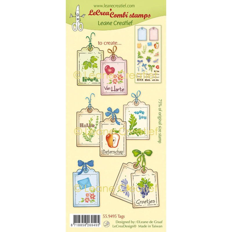 Leane Creatief - Clear Stamp - Tags - 55.9495