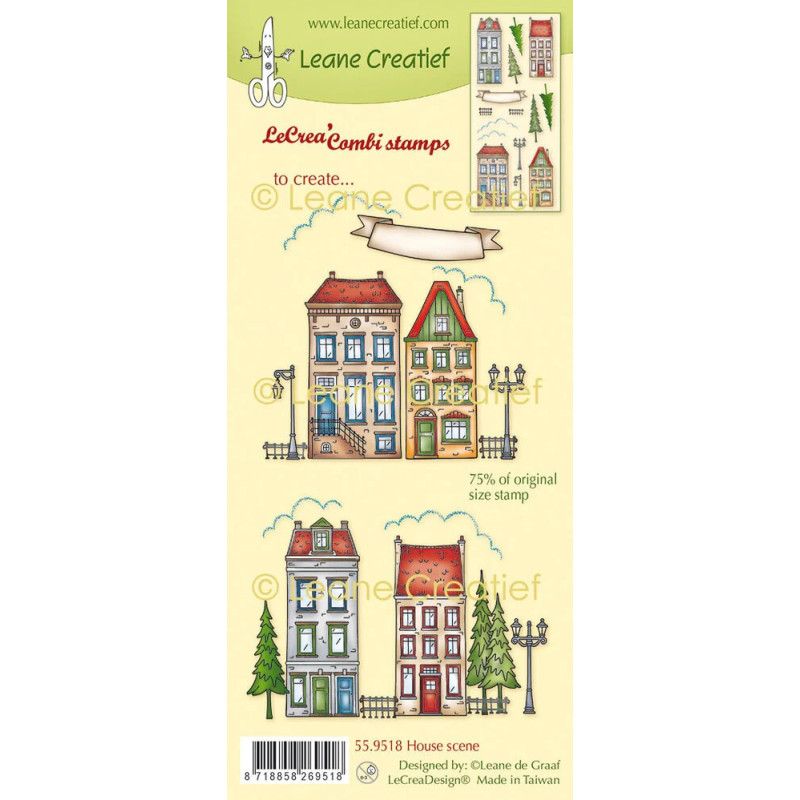 Leane Creatief - Clear Stamp - House Scene - 55.9518