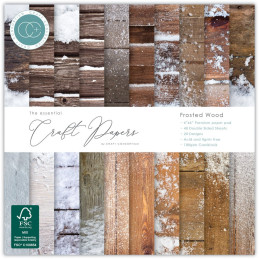 Craft Consortium - Papirblok 15x15 - Frosted Wood - CCEPAD036B