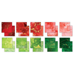 Craft Consortium - Papirblok 15x15 - Ink Drops Festive - CCEPAD037B