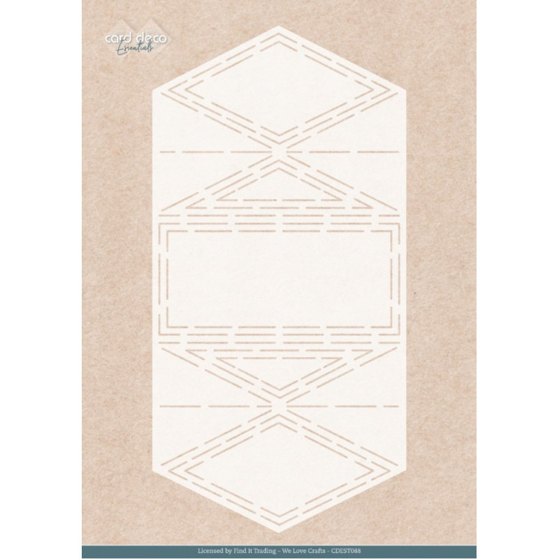 Card Deco Essentials - Stencil A4 - Diamond Card
