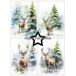 Paper Favourites - Papirpakke A6 - Reindeer - PFA598