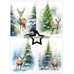 Paper Favourites - Papirpakke A6 - Reindeer - PFA598