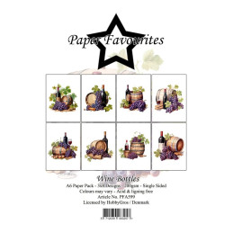 Paper Favourites - Papirpakke A6 - Wine Bottles - PFA599