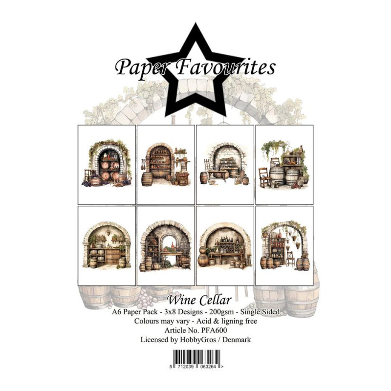 Paper Favourites - Papirpakke A6 - Wine Cellar - PFA600