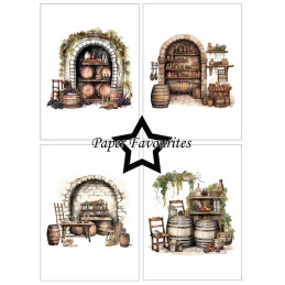 Paper Favourites - Papirpakke A6 - Wine Cellar - PFA600