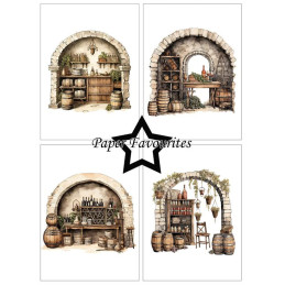 Paper Favourites - Papirpakke A6 - Wine Cellar - PFA600