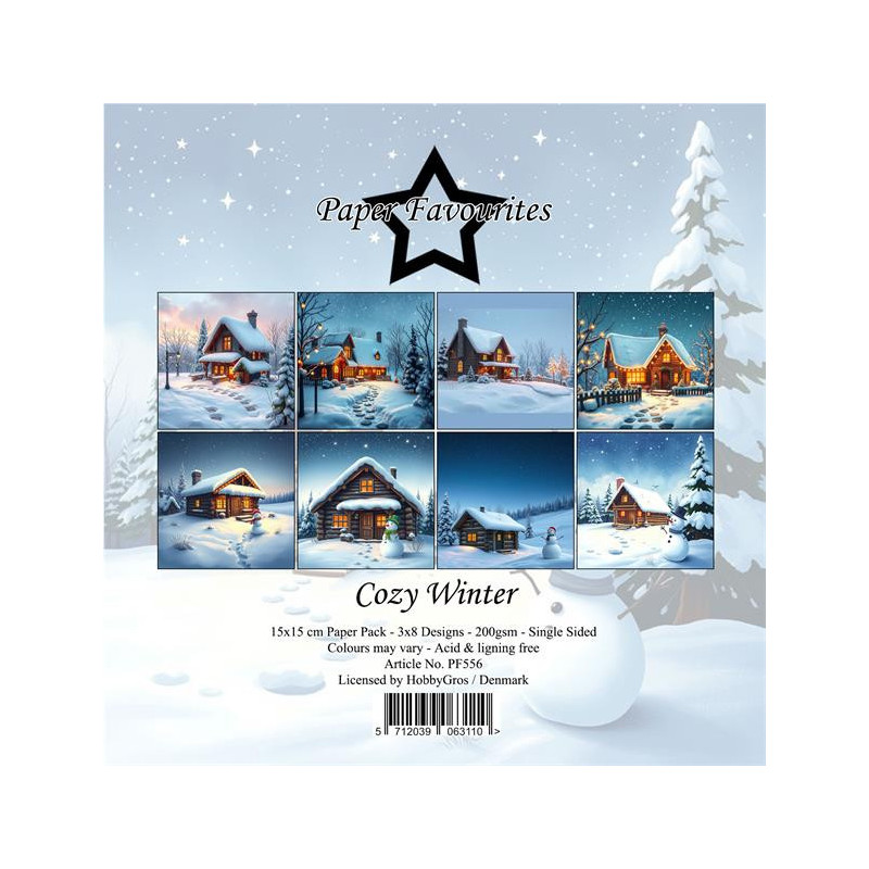 Paper Favourites - Papirpakke 15x15 - Cozy Winter - PF556