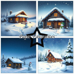Paper Favourites - Papirpakke 15x15 - Cozy Winter - PF556