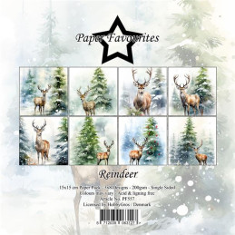 Paper Favourites - Papirpakke 15x15 - Reindeer - PF557