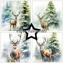 Paper Favourites - Papirpakke 15x15 - Reindeer - PF557