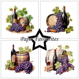 Paper Favourites - Papirpakke 15x15 - Wine Bottles - PF558