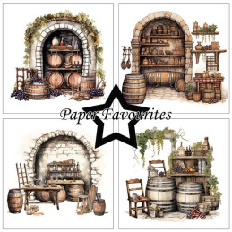Paper Favourites - Papirpakke 15x15 - Wine Cellar - PF559
