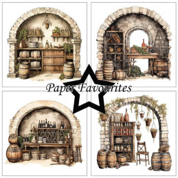 Paper Favourites - Papirpakke 15x15 - Wine Cellar - PF559