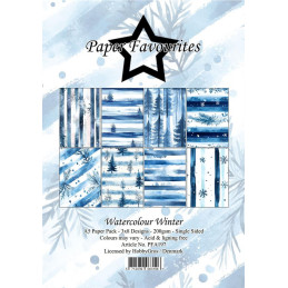 Paper Favourites - Papirpakke A5 - Watercolour Winter - PFA197