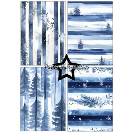 Paper Favourites - Papirpakke A5 - Watercolour Winter - PFA197
