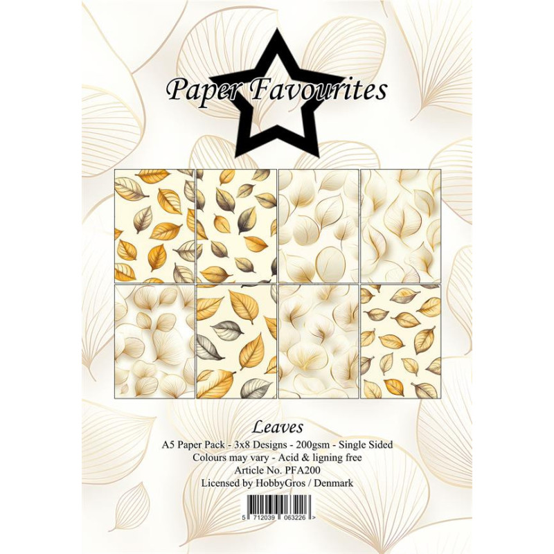 Paper Favourites - Papirpakke A5 - Leaves - PFA200