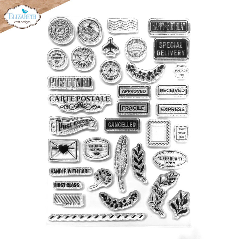 Elizabeth Craft Designs - Stamps - Everyday Elements - Postcard Parts