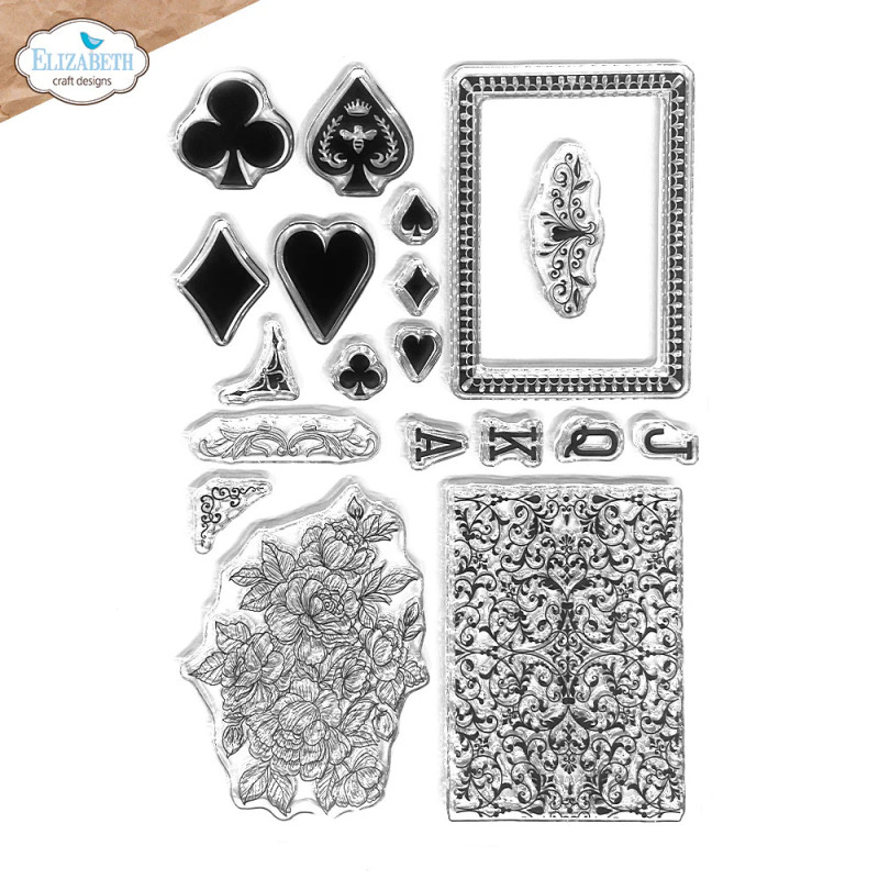 Elizabeth Craft Designs - Stamps - Everyday Elements - Playing Card Collage