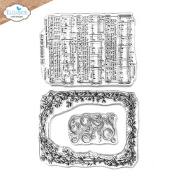 Elizabeth Craft Designs - Stamps - Everyday Elements - Music & Ornate Frame