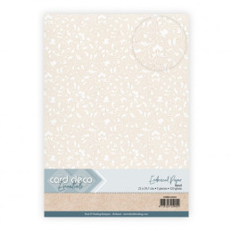 Card Deco Essentials - Embossed Paper - Graceful Vines - Sand