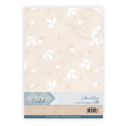 Card Deco Essentials - Embossed Paper - Blooming Elegance - Sand
