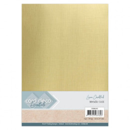 Card Deco Essentials - Metallic Linen Cardstock - Gold