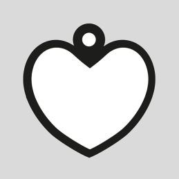 Design5 - Hjerte Tag Med Skygge - D500282D