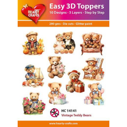 Easy 3D Toppers - Vintage Teddy Bears