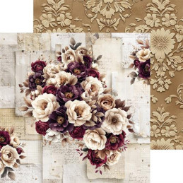 Craft O'Clock - Papirpakke 15x15 - Plum & Caramal