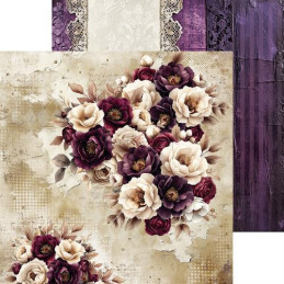 Craft O'Clock - Papirpakke 20x20 - Plum & Caramal - Mix