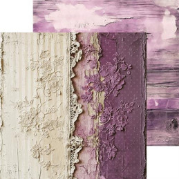 Craft O'Clock - Papirpakke 20x20 - Plum & Caramal - Mix