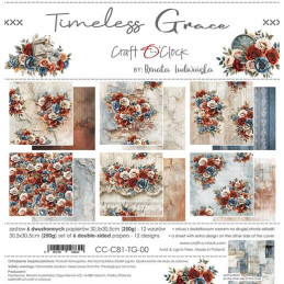 Craft O'Clock - Papirpakke 30x30 - Timeless Grace