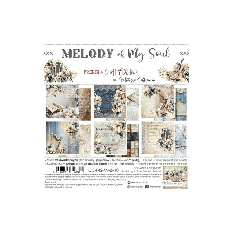 Craft O'Clock - Papirpakke 15x15 - Melody Of My Soul