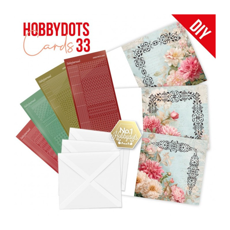 Dot And Do Cards 33 - Pink Flowers