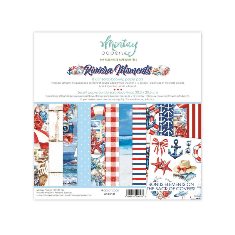 Mintay Papers - Papirblok 20x20 - Riviera Moments