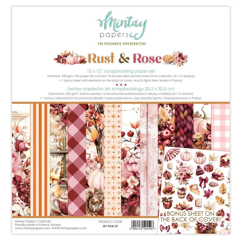 Mintay Papers - Papirpakke 30x30 - Rust & Rose