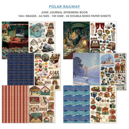 Ciao Bella - Junk Journal Ephemera Book A4 - Polar Railway