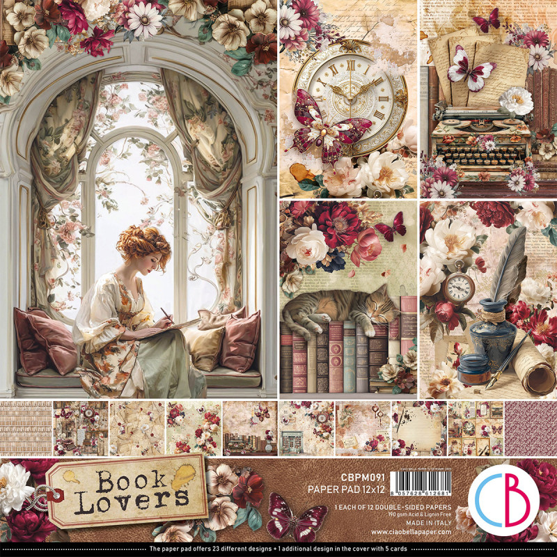 Ciao Bella - Papirpakke 12x12 - Book Lovers