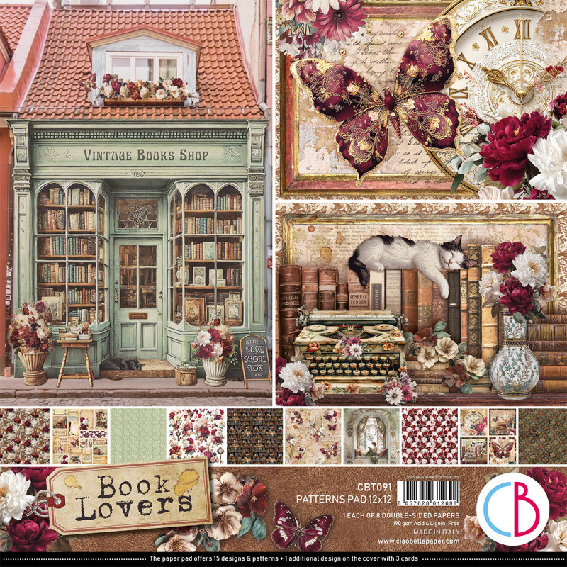 Ciao Bella - Papirpakke 12x12 - Book Lovers